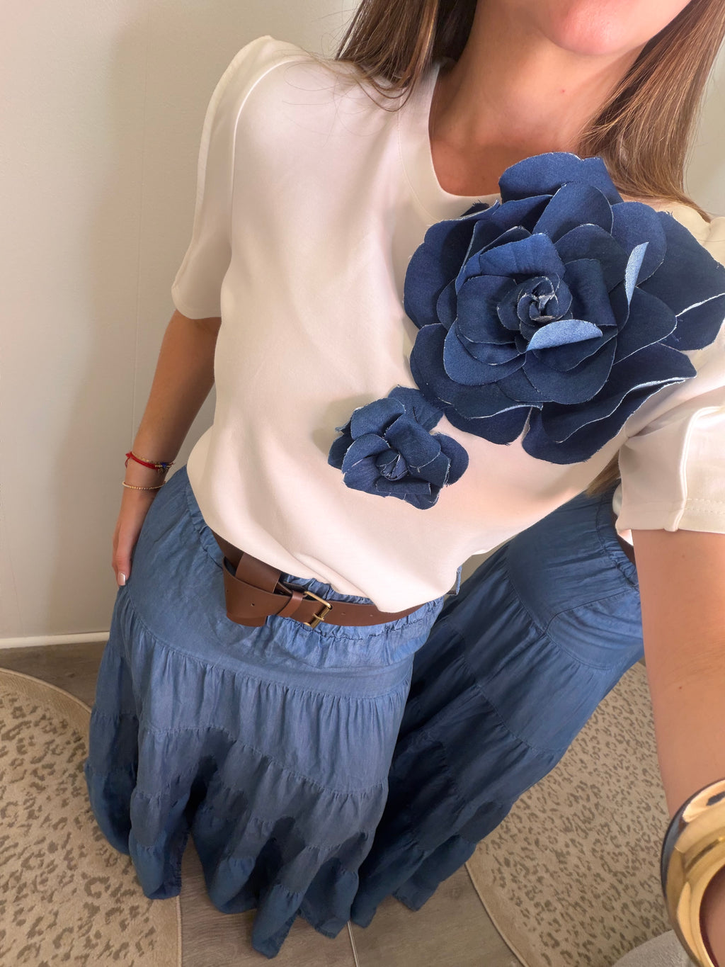 Blooming Elegance White Top