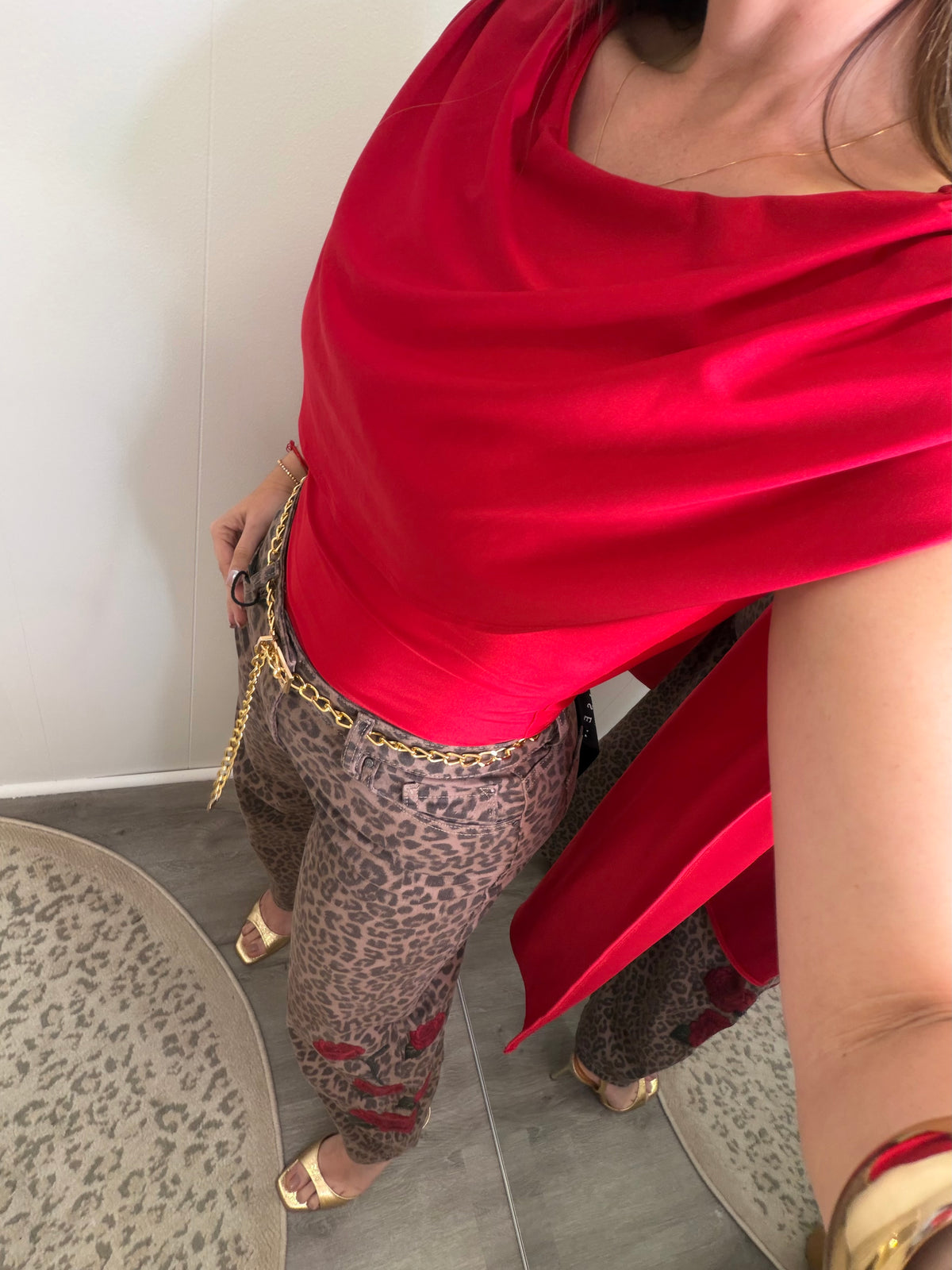 Scarlet Drama Cape Red Top