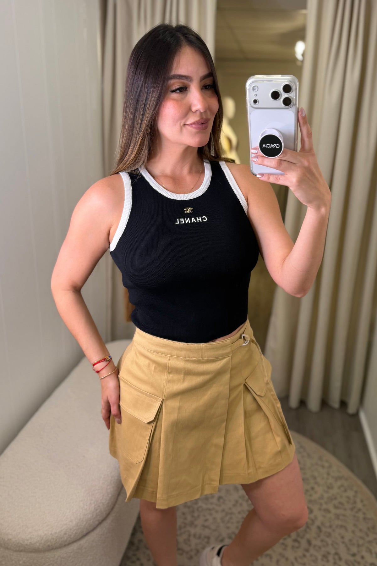 Iconic Knit Black Tank Top