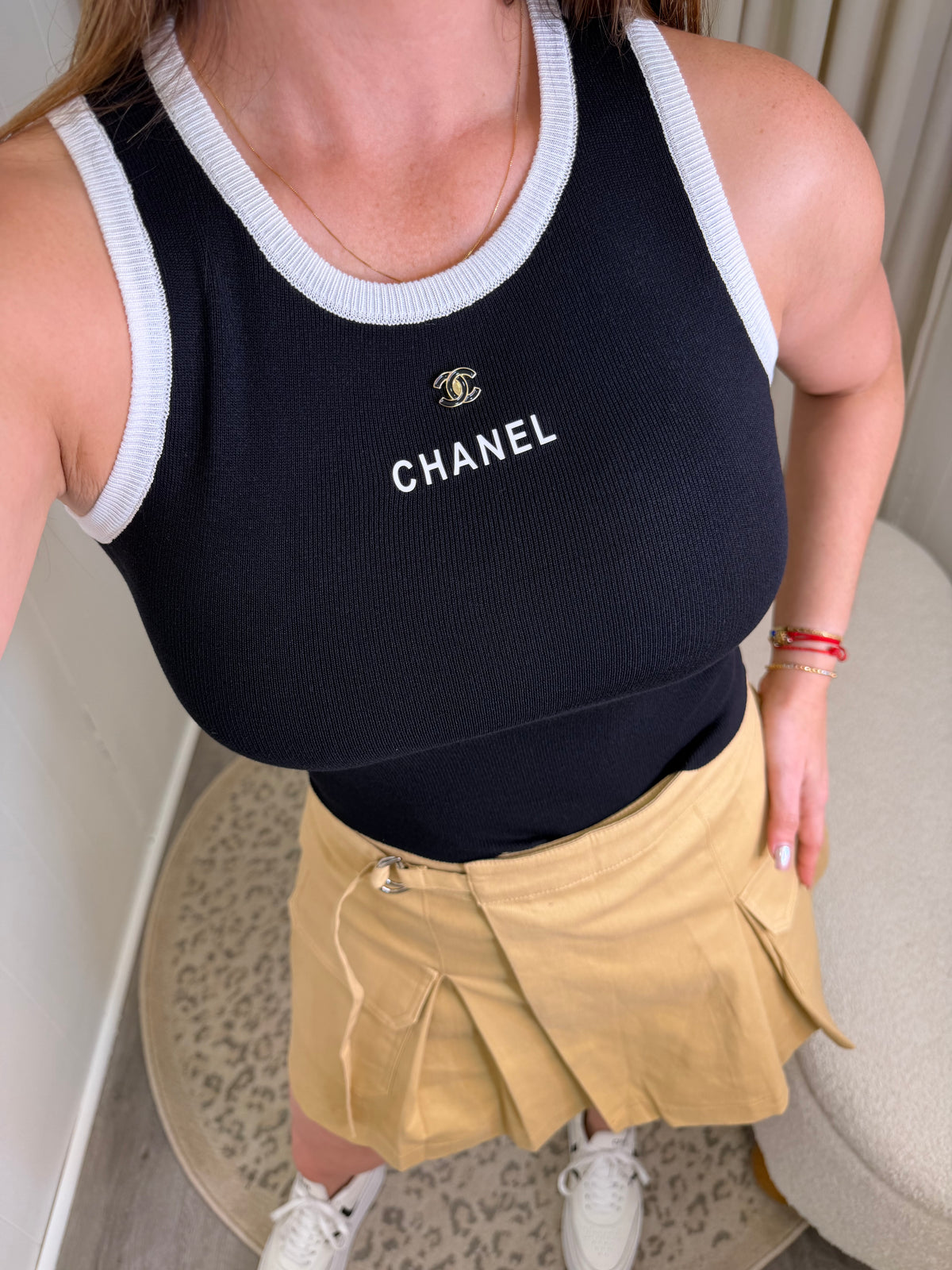 Iconic Knit Black Tank Top