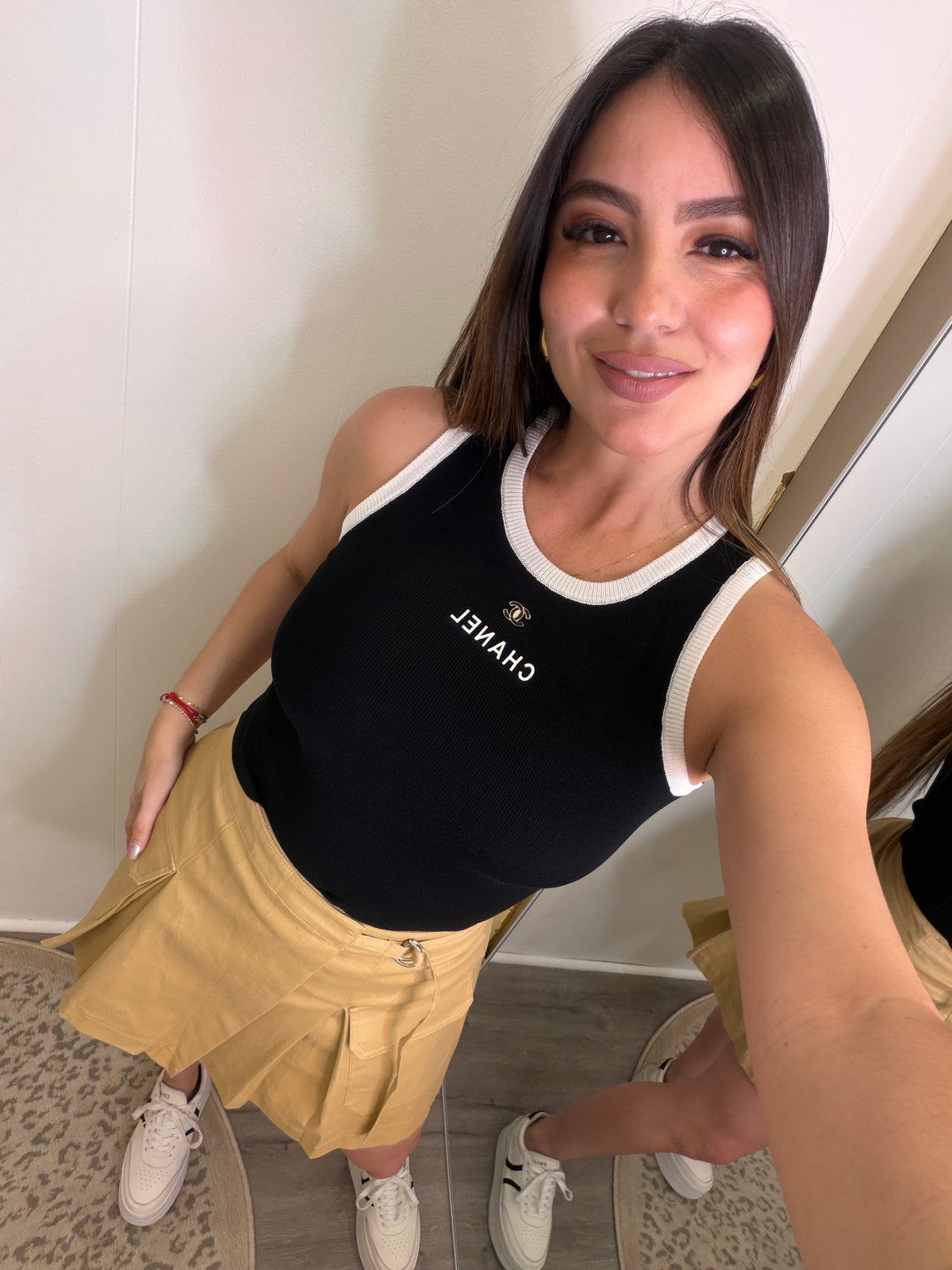 Iconic Knit Black Tank Top