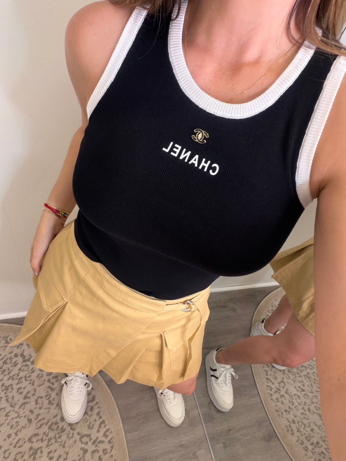 Iconic Knit Black Tank Top