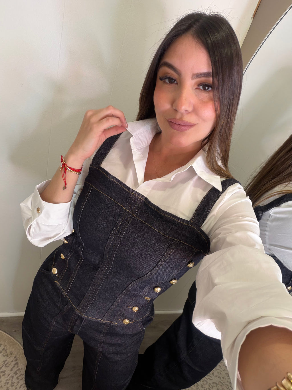 Dark Elegance Denim Pant Set