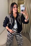 Paris After Dark Black Denim Jacket