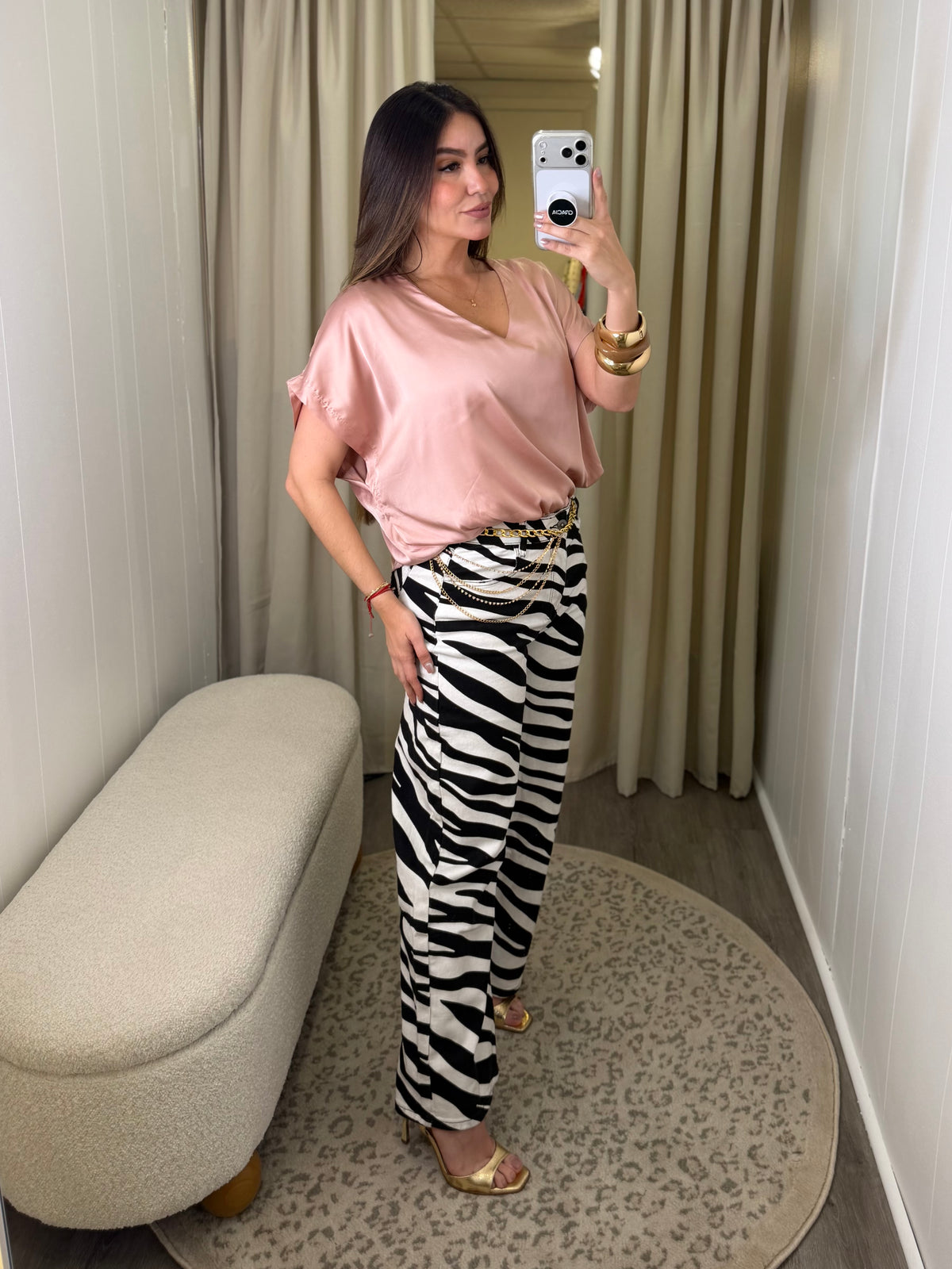 Silky Statement Rose Top