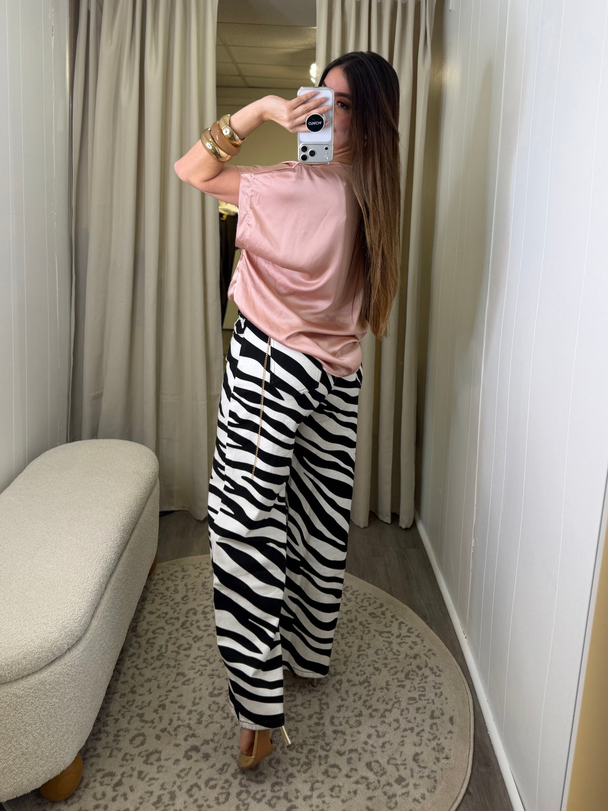 Silky Statement Rose Top