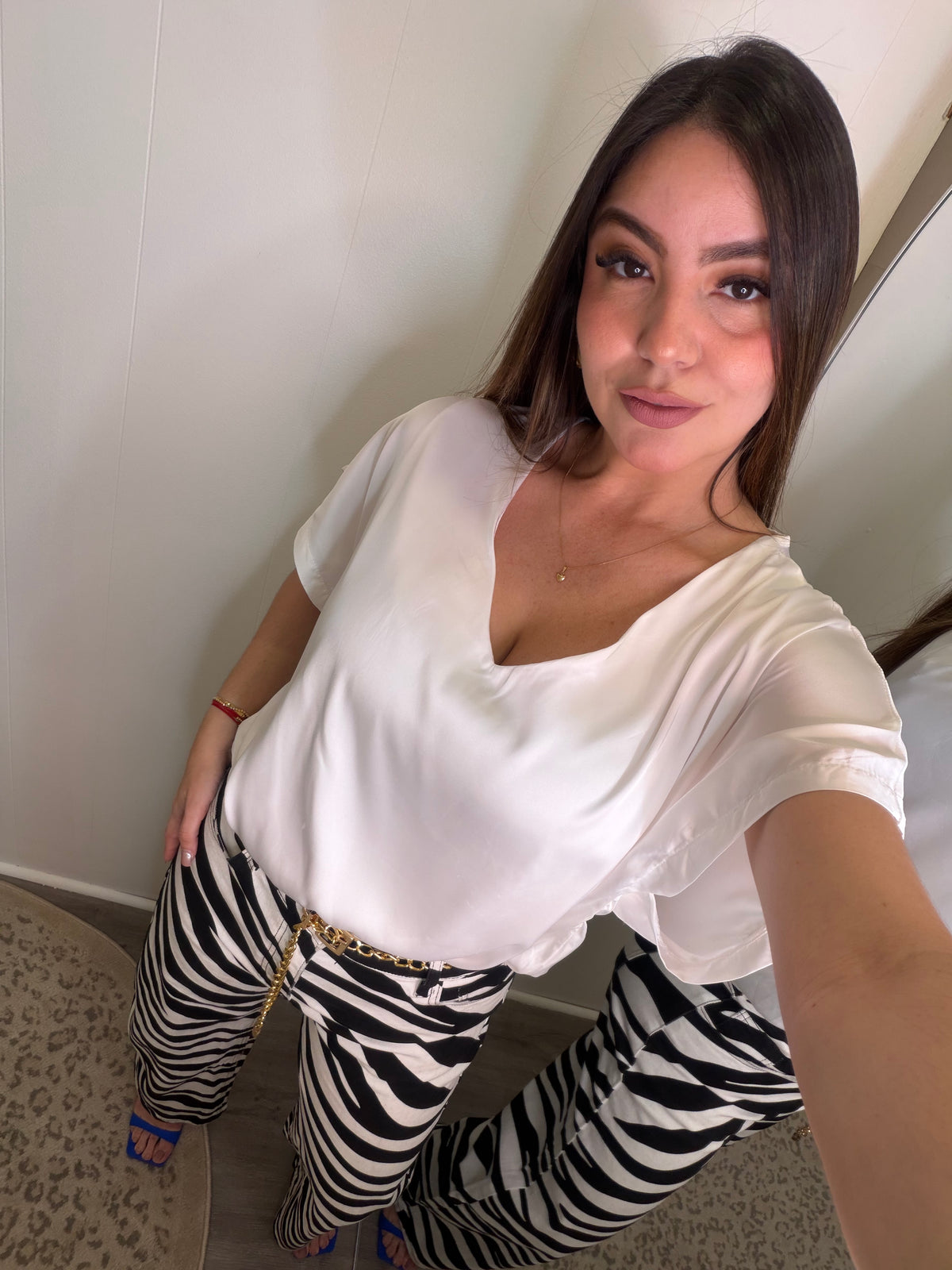 Silky Statement White Top