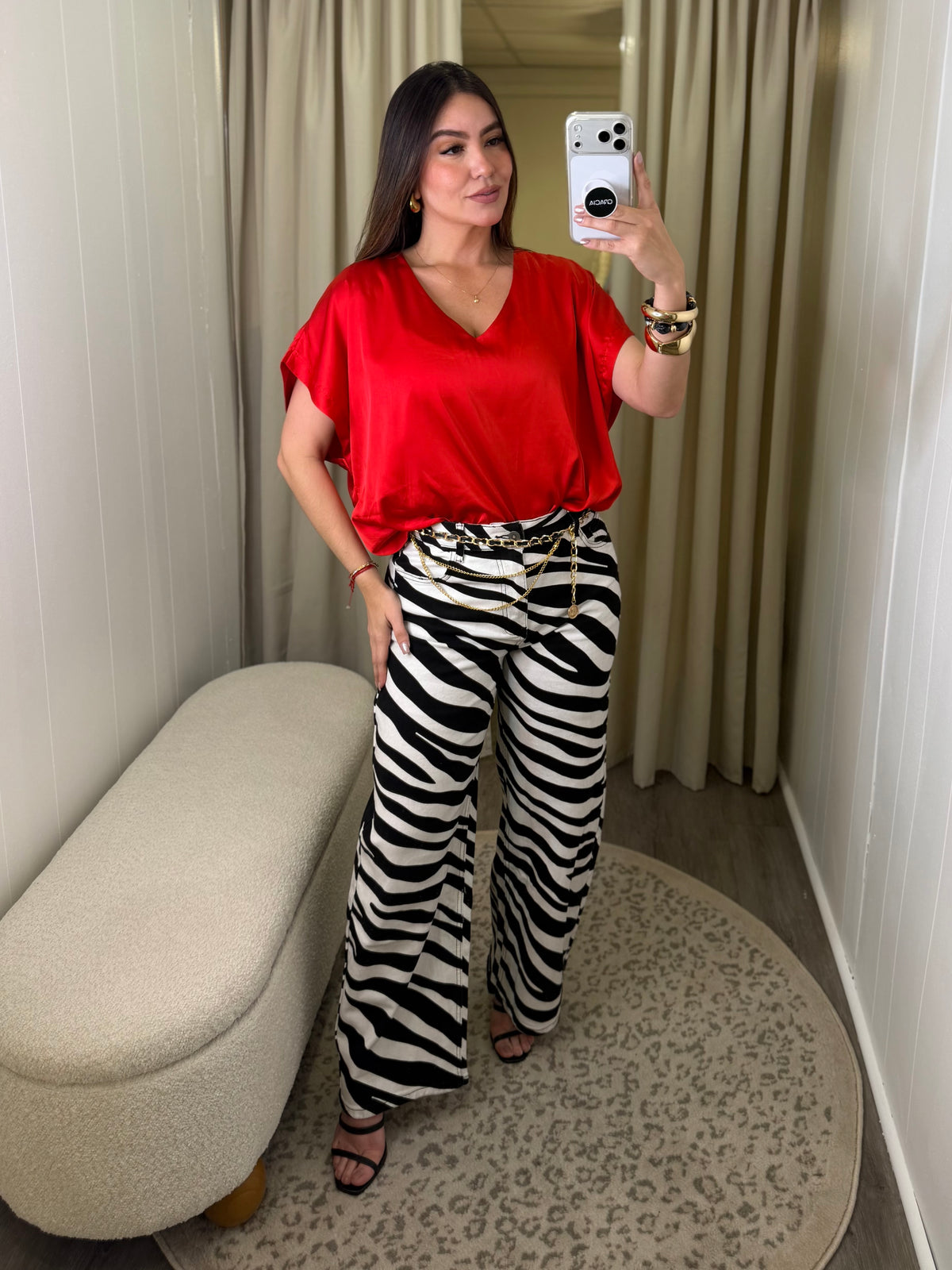 Silky Statement Red Top