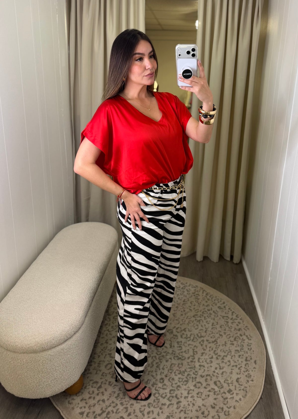 Silky Statement Red Top