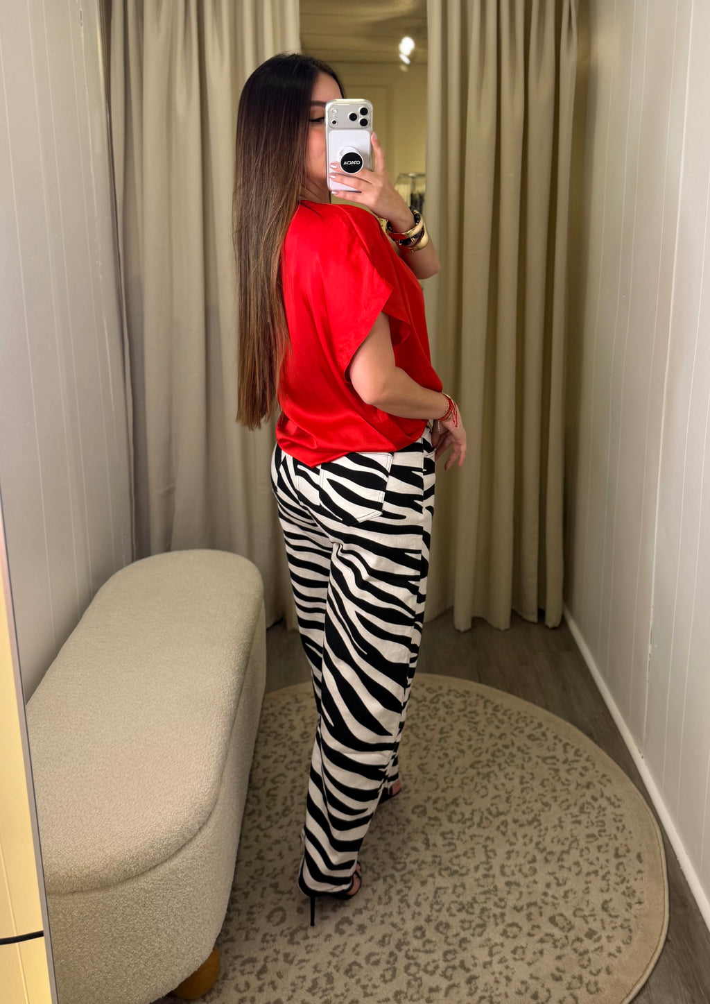 Silky Statement Red Top