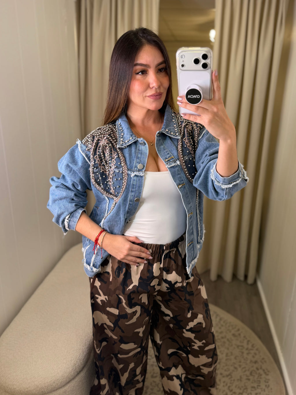 Paris After Dark Blue Denim Jacket