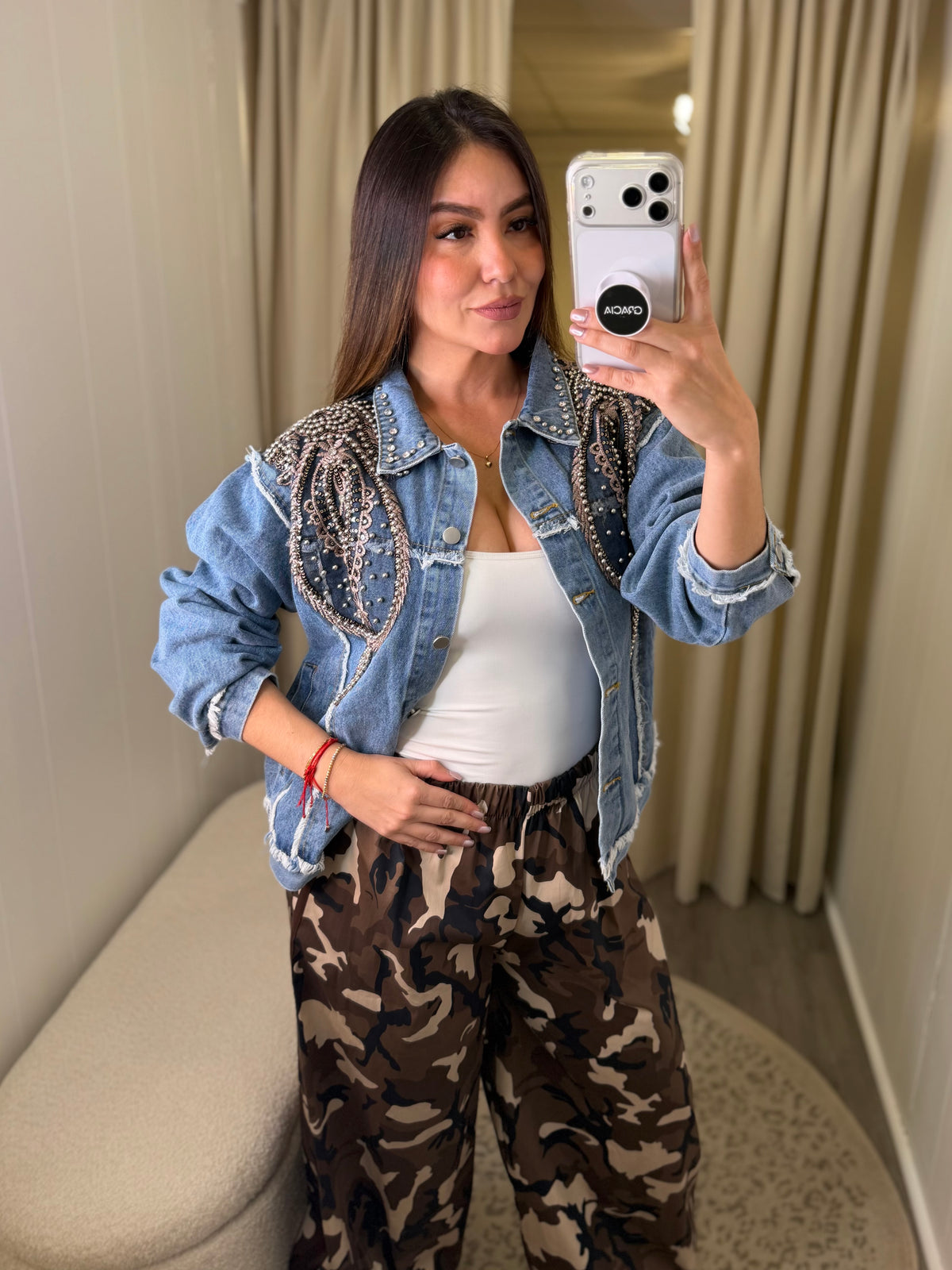 Paris After Dark Blue Denim Jacket
