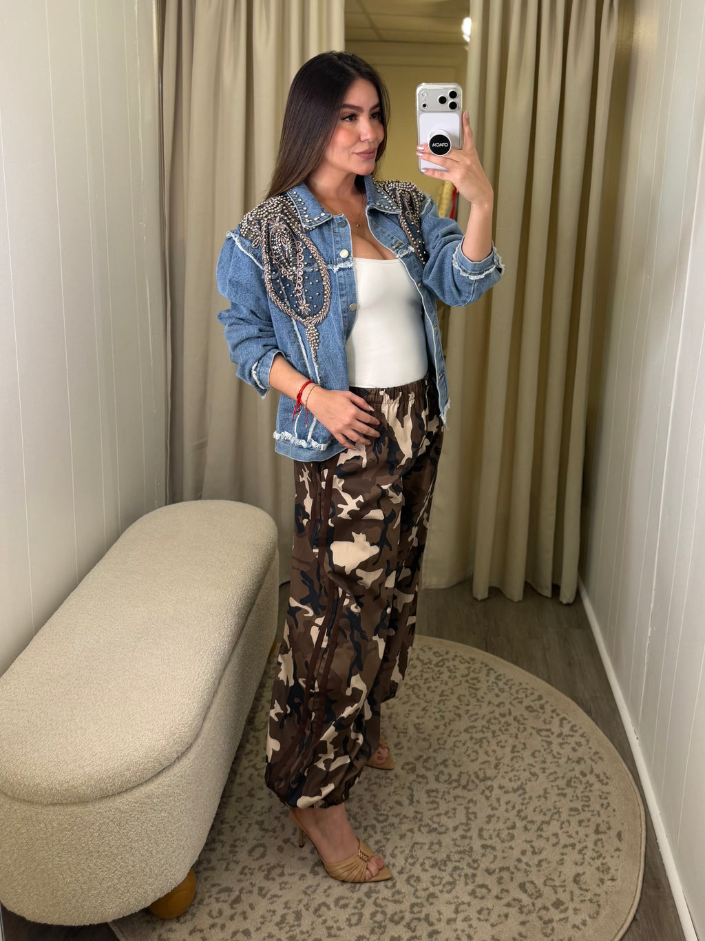 Glam Camo Brown Balloon Pants