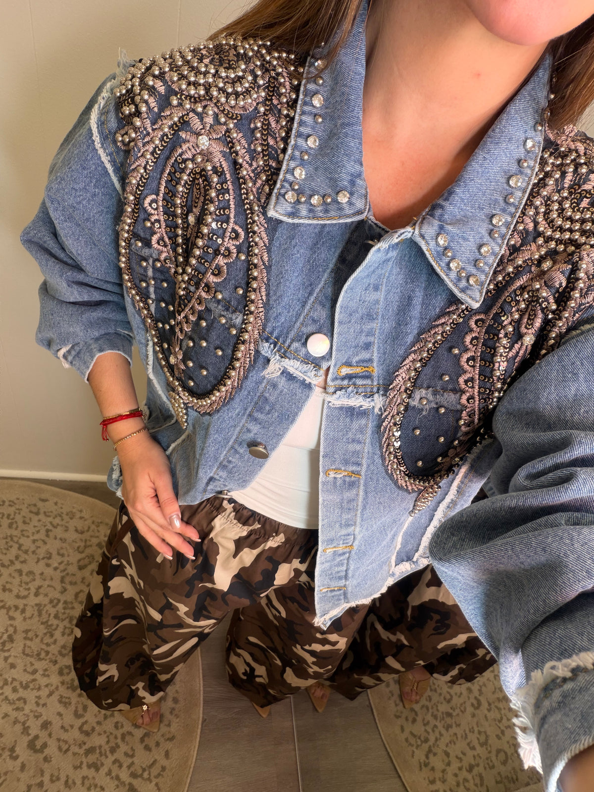 Paris After Dark Blue Denim Jacket