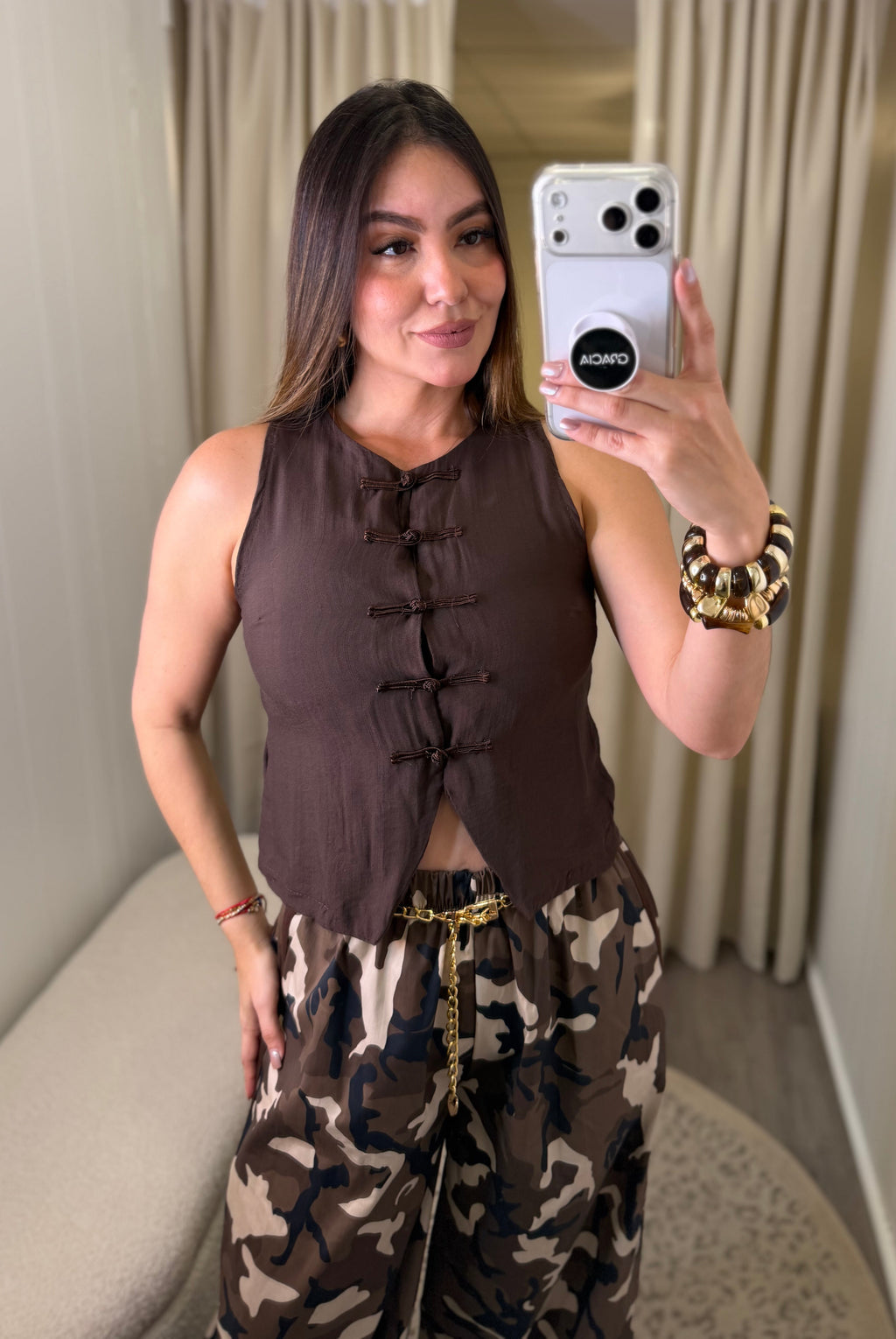 Cocoa Oriental Brown Top