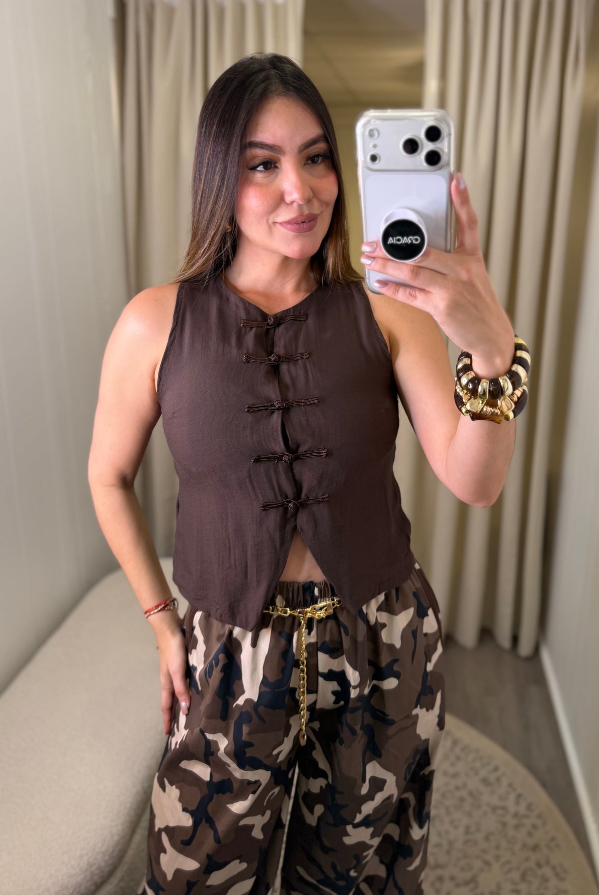 Cocoa Oriental Brown Top