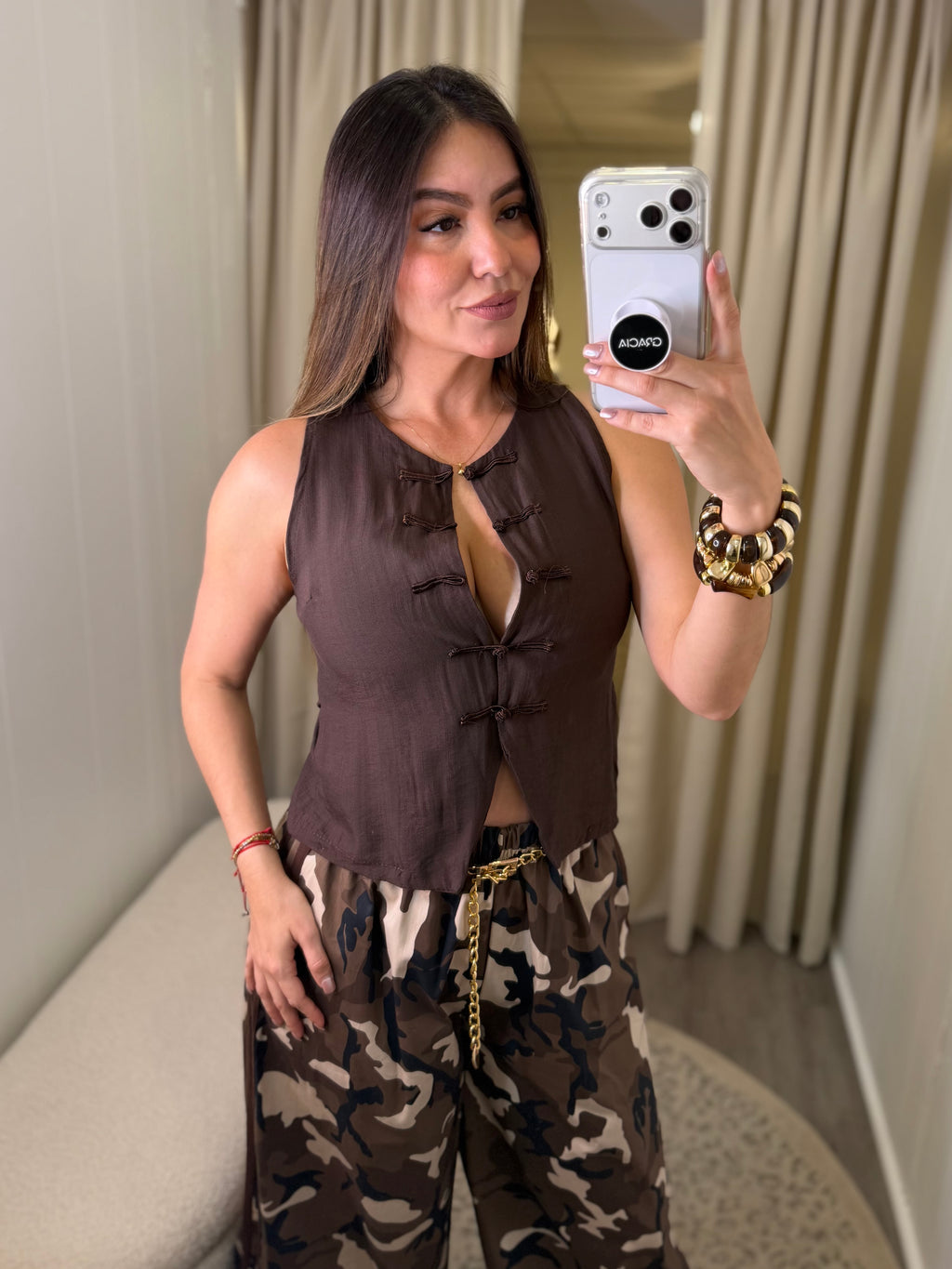 Cocoa Oriental Brown Top