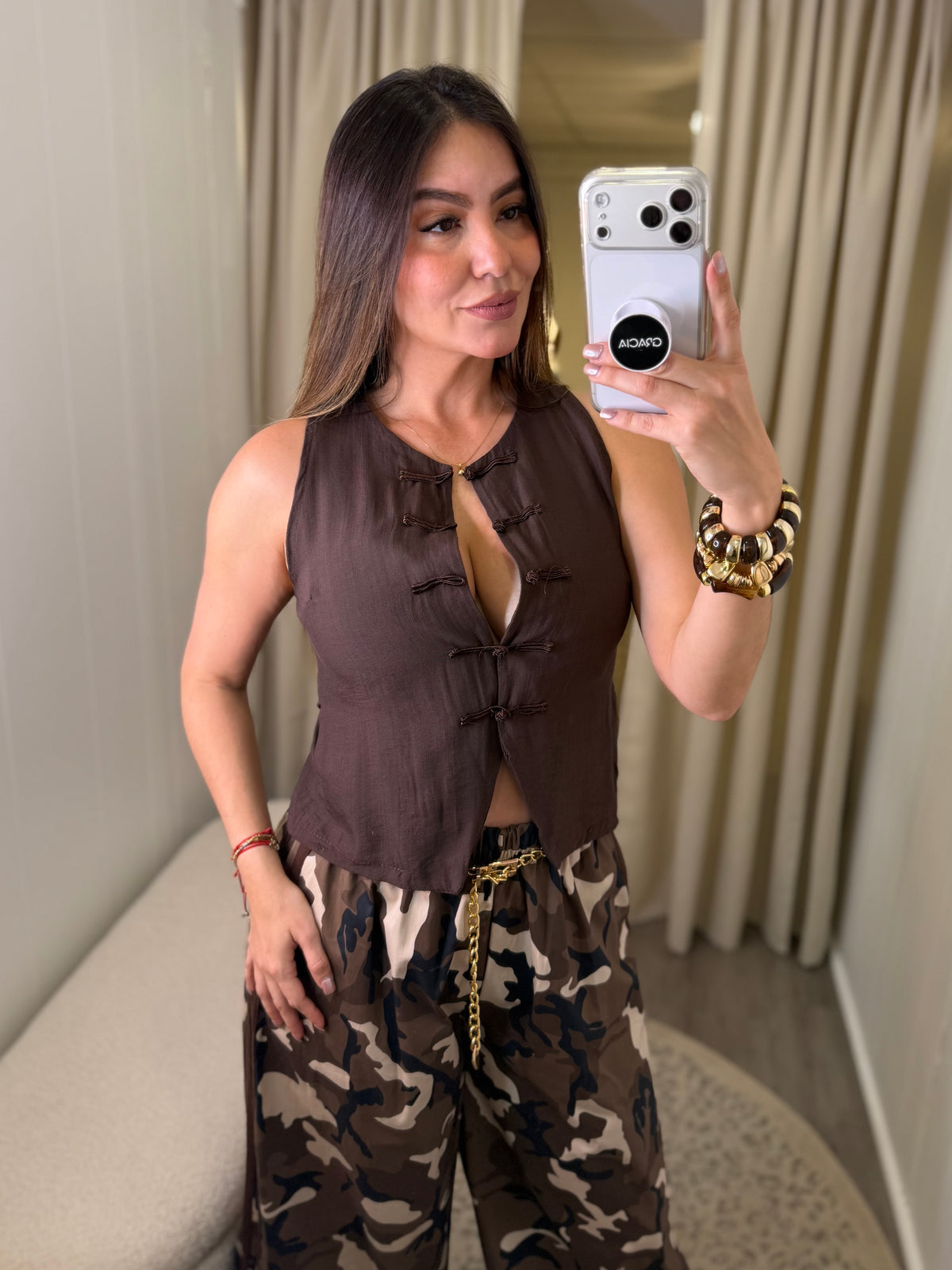 Cocoa Oriental Brown Top