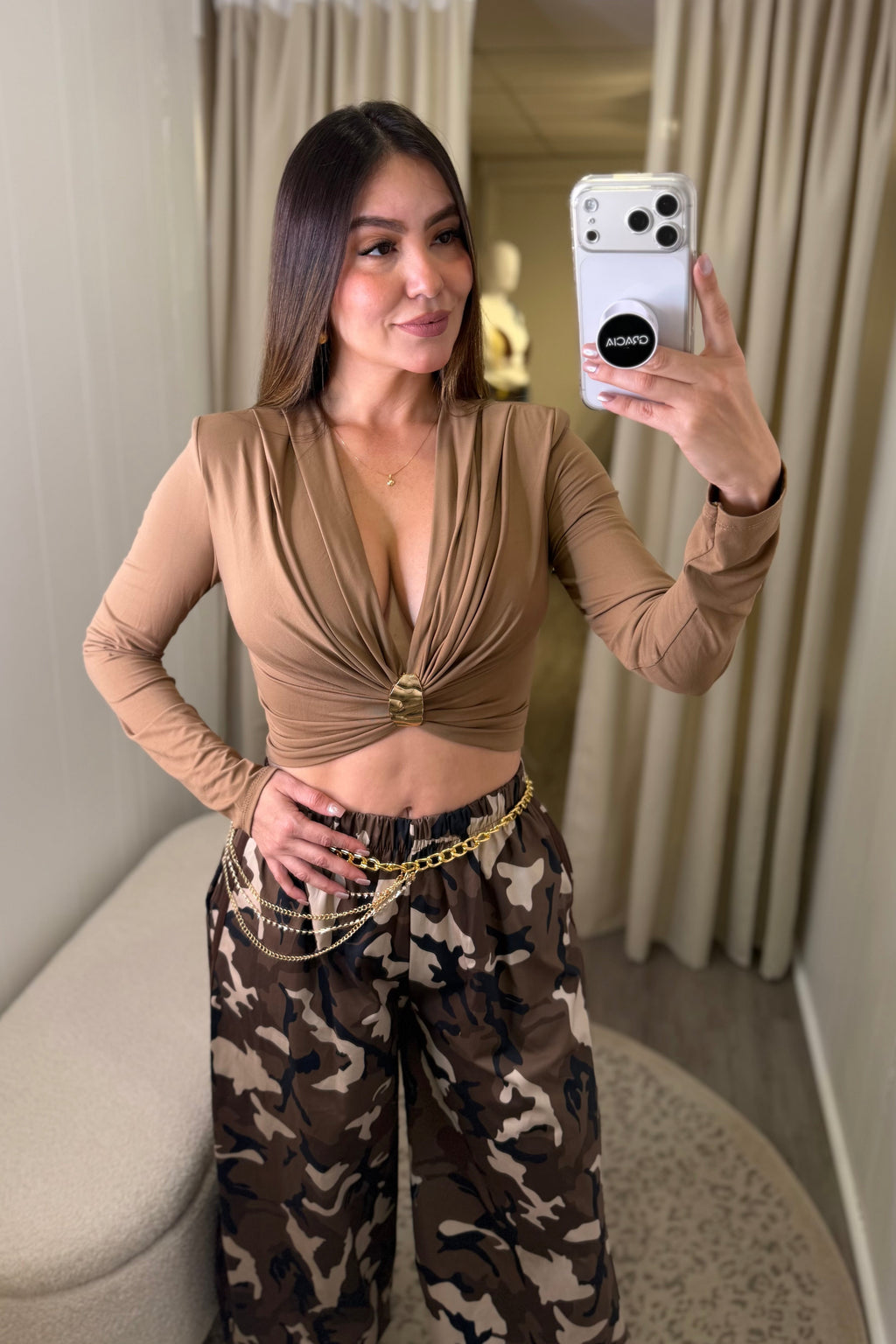 Sculpted Ease Mocha Top