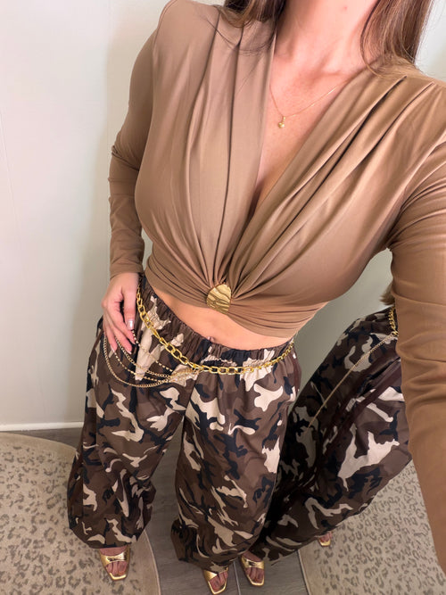 Sculpted Ease Mocha Top