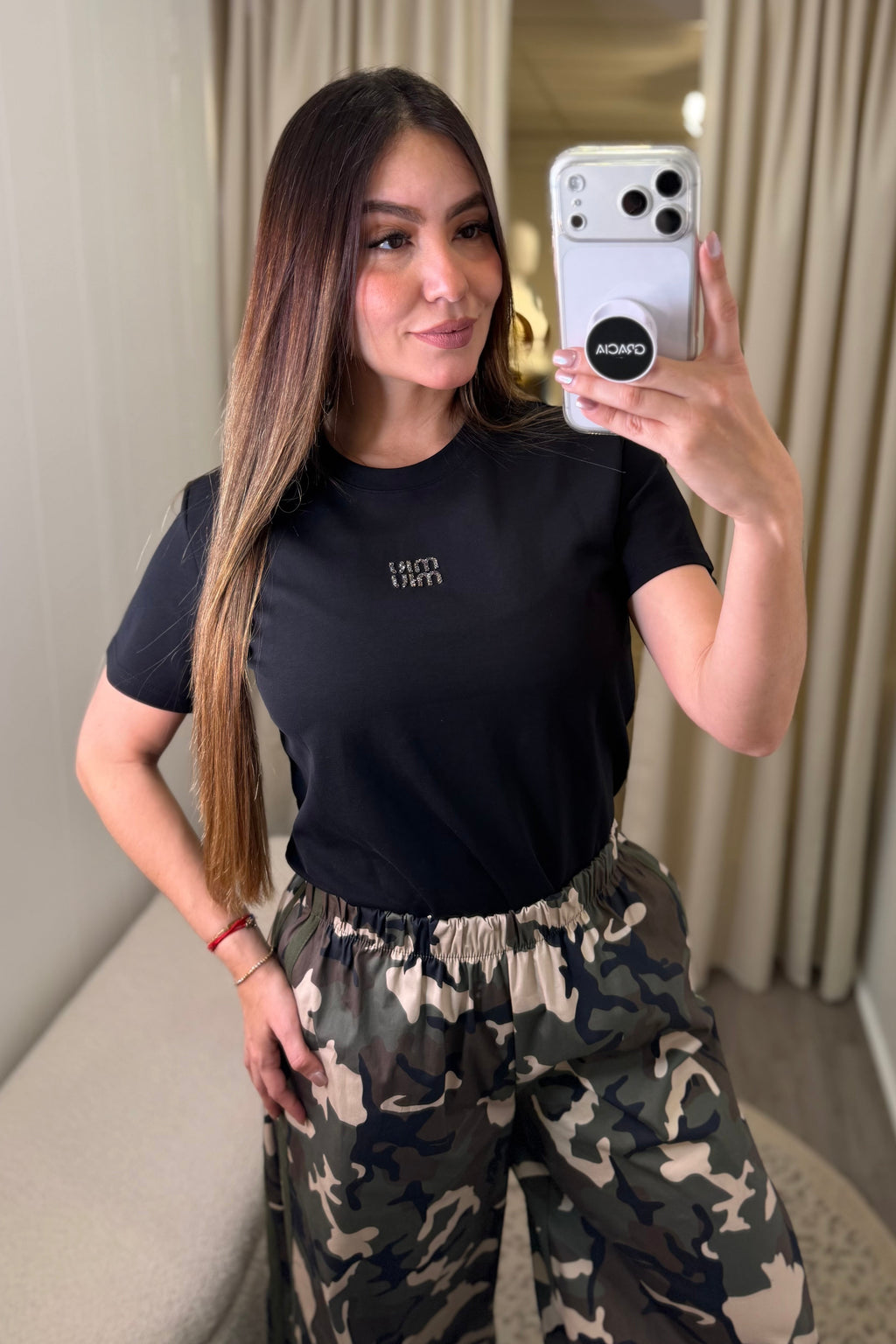 Iconic Sparkles Black Tshirt