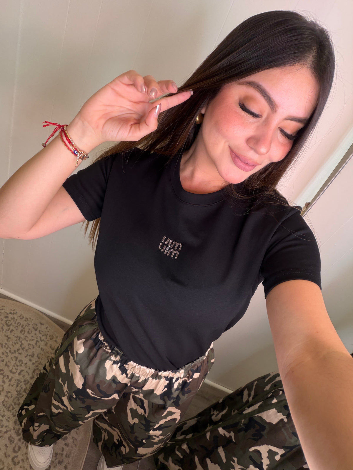 Iconic Sparkles Black Tshirt