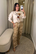 Fawn Sparkles Mocha Barrel Pant