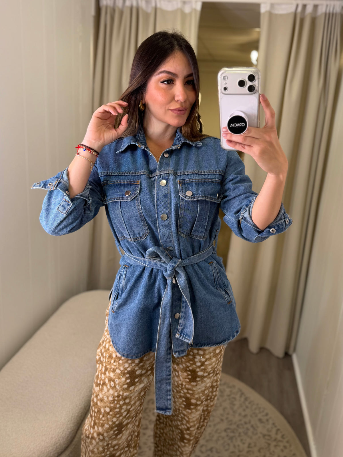 Muse Belted Denim Jacket