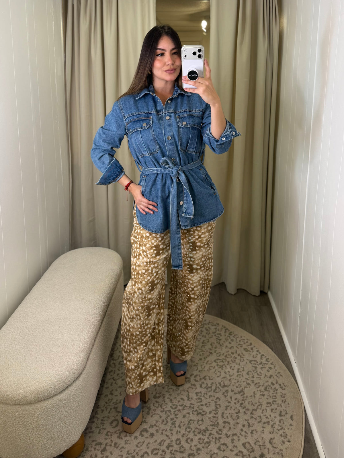 Muse Belted Denim Jacket