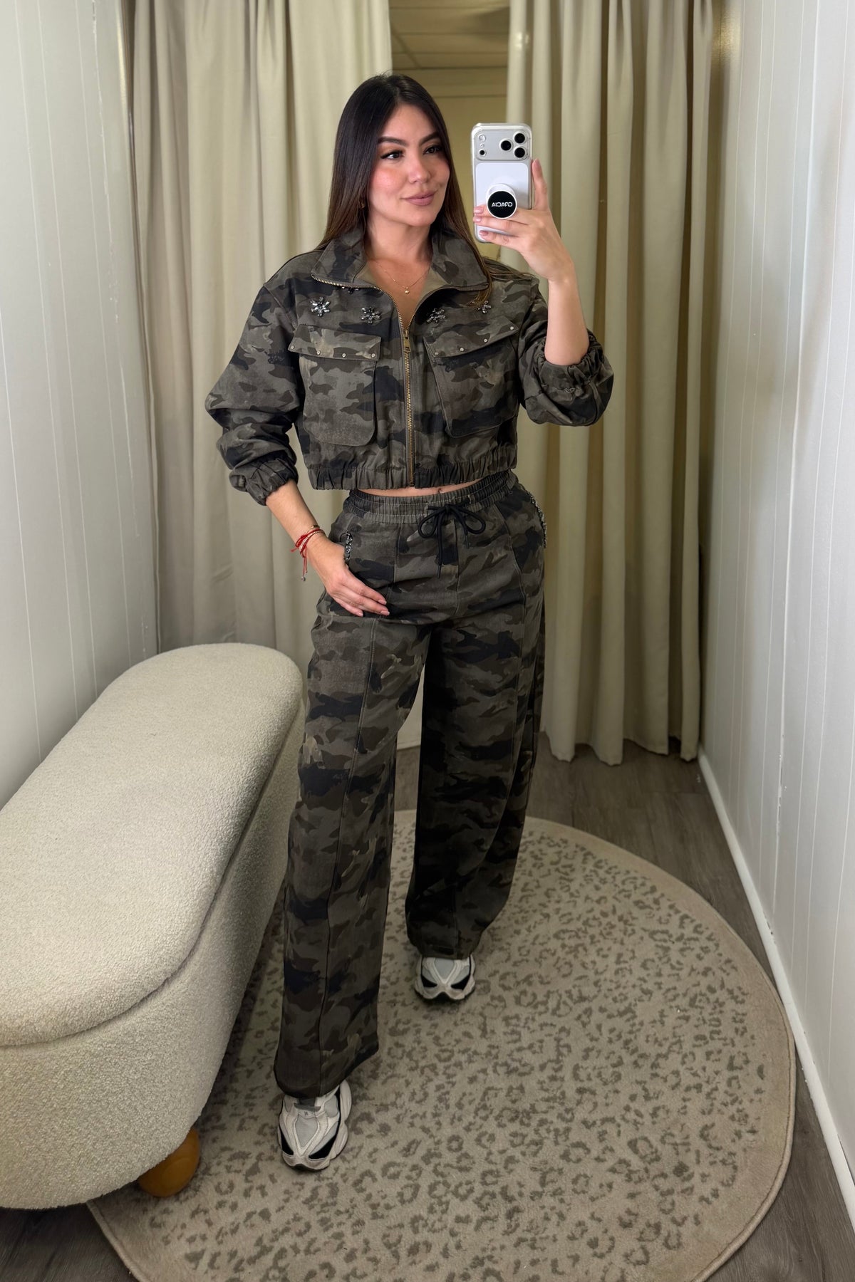 Dark Diva Camo Print Pant Set
