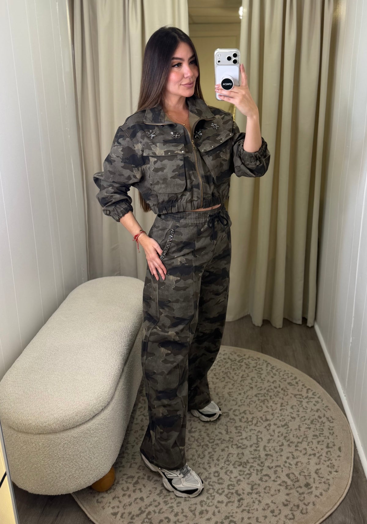 Dark Diva Camo Print Pant Set