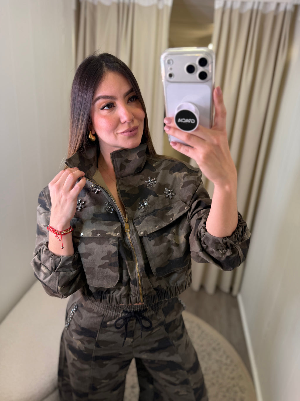 Dark Diva Camo Print Pant Set