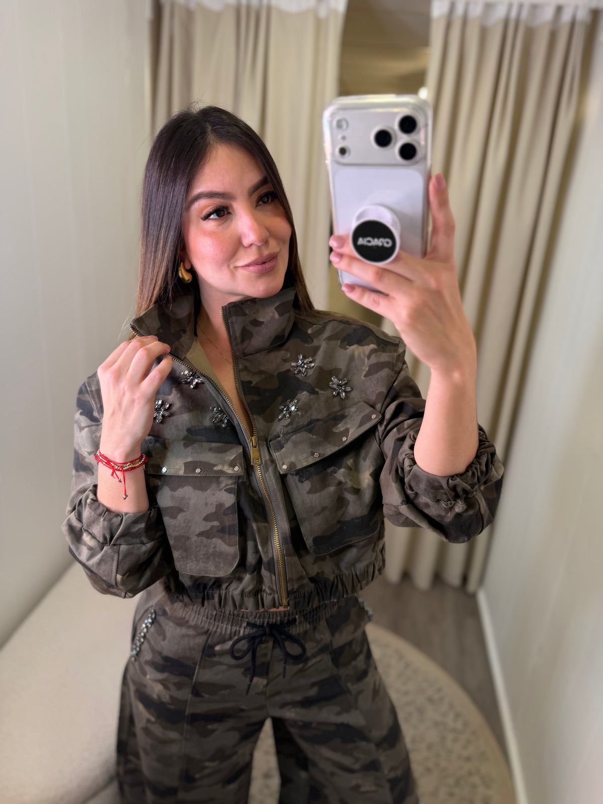 Dark Diva Camo Print Pant Set