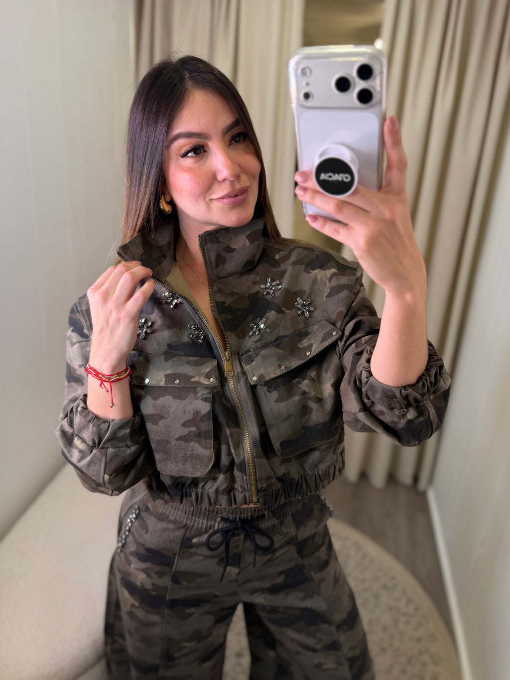 Dark Diva Camo Print Pant Set