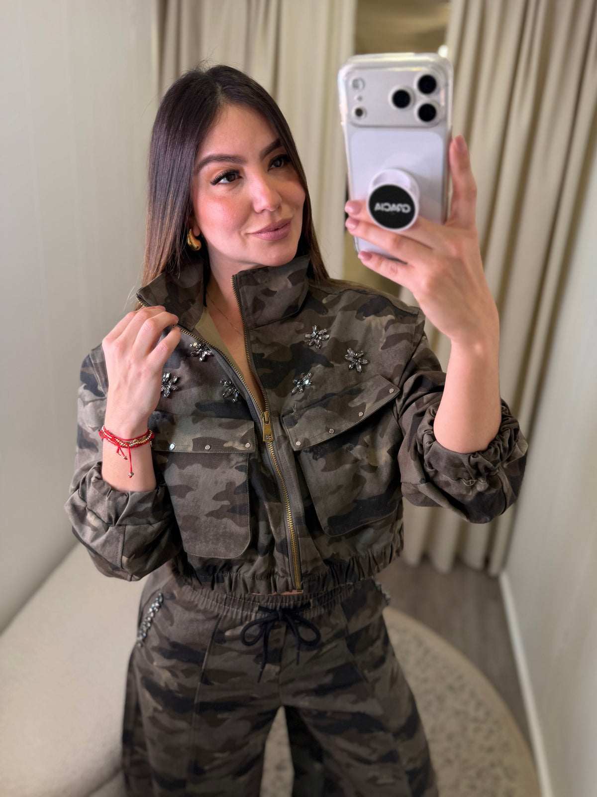 Dark Diva Camo Print Pant Set