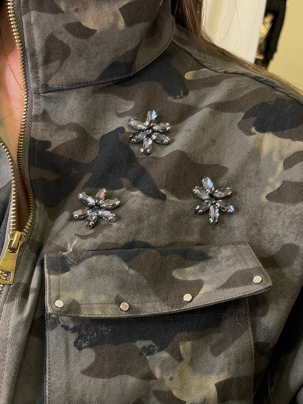 Dark Diva Camo Print Pant Set