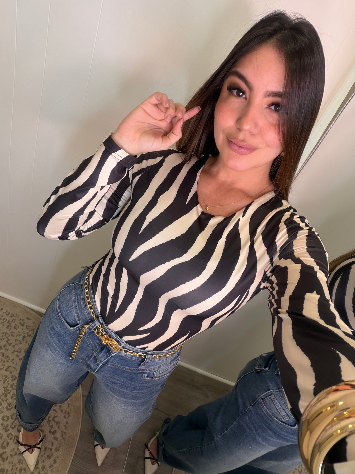 Wild Muse Zebra Bodysuit