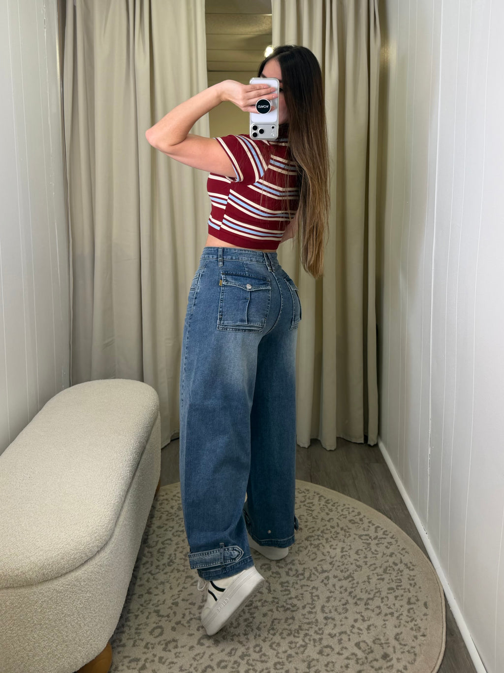 Sweet Stripes Red Wine Top