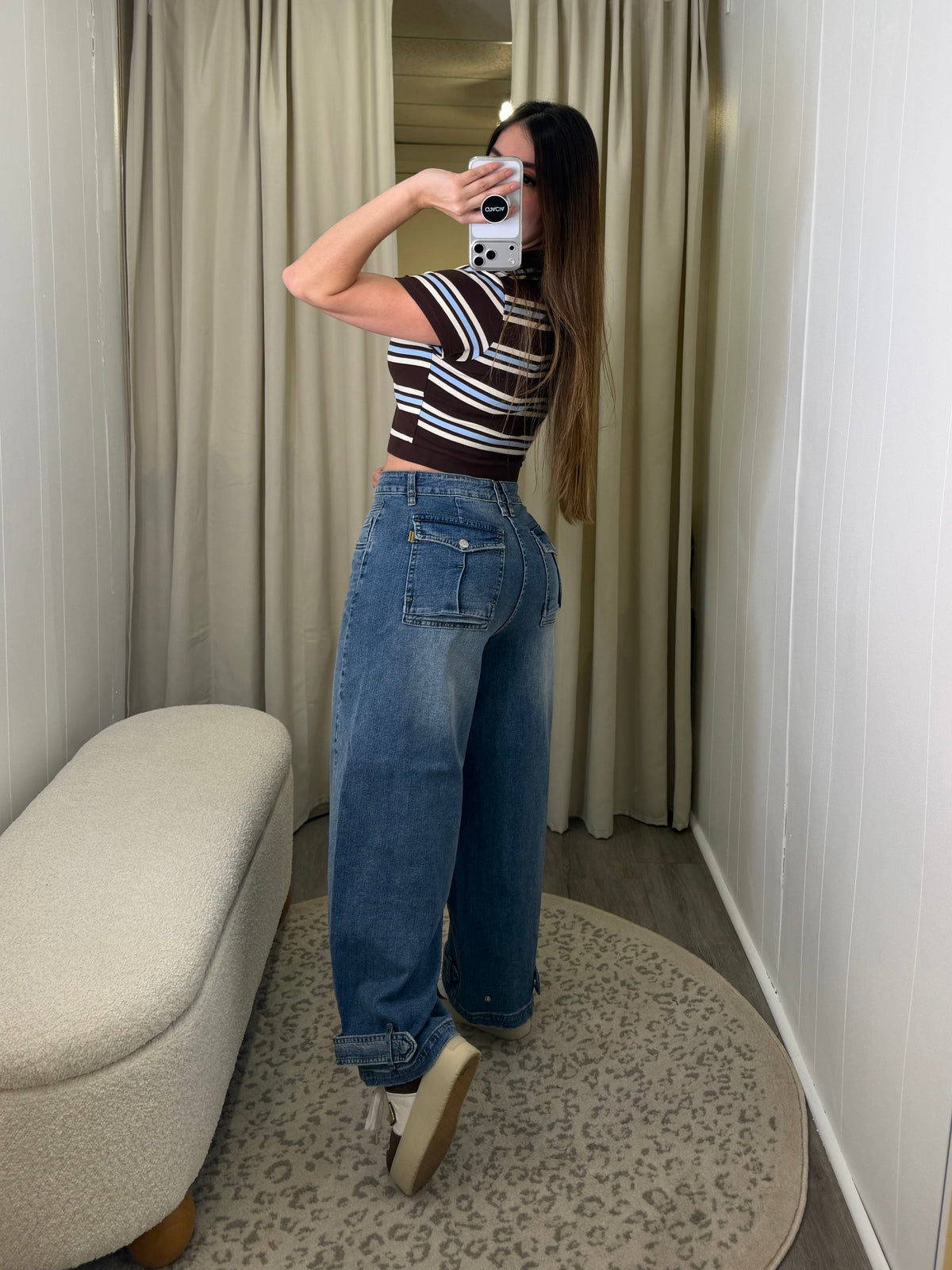 Sweet Stripes Brown Top