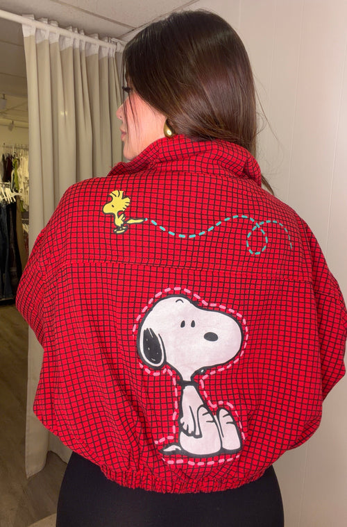 Iconic Plaid Red Bomber Jacket