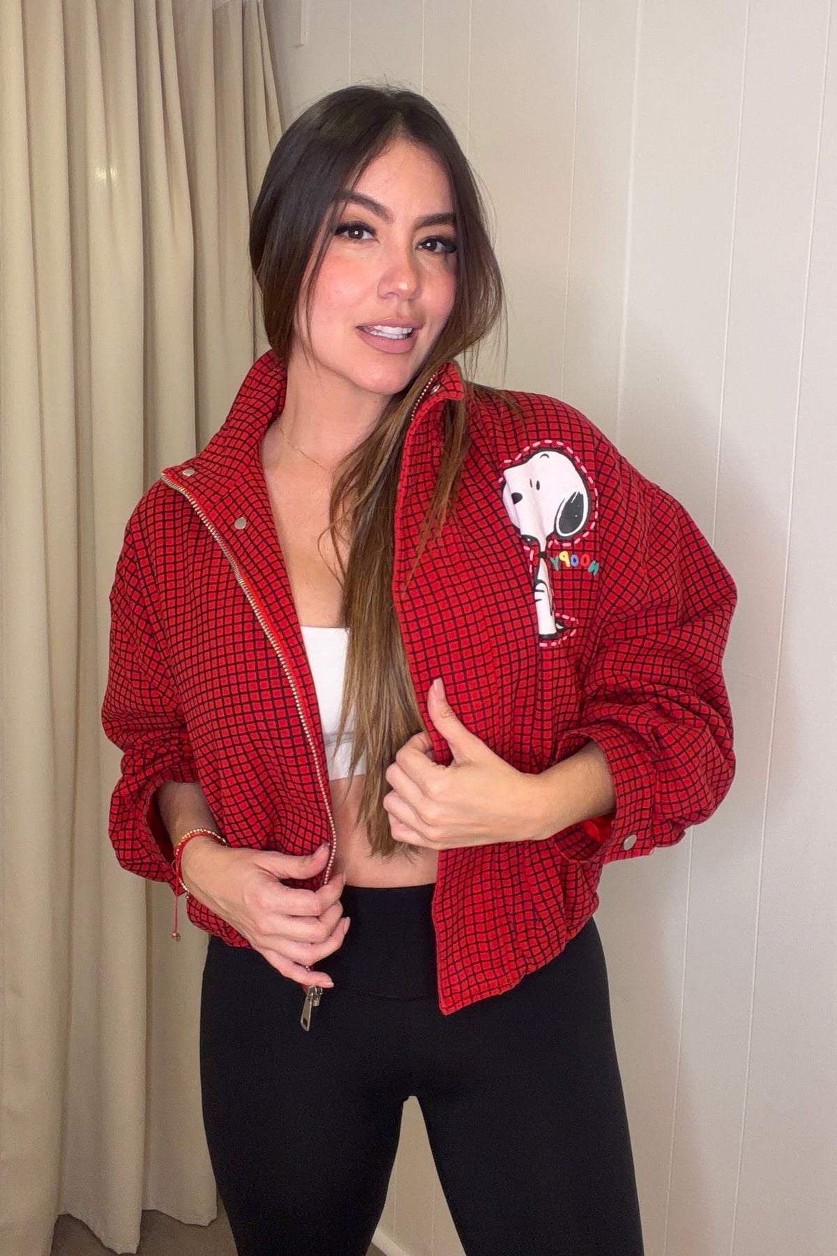 Iconic Plaid Red Bomber Jacket