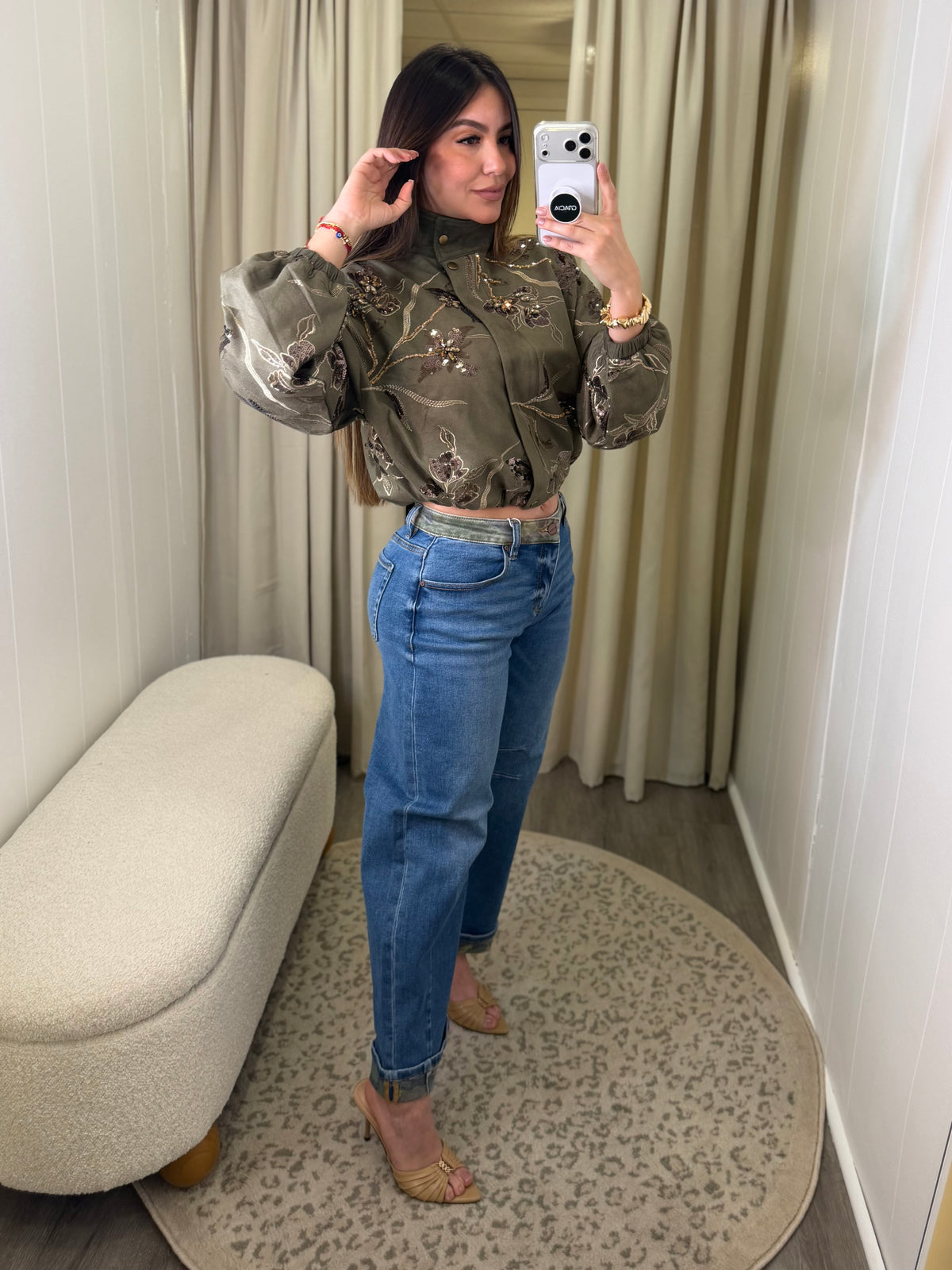 Bohemian Corduroy Green Jacket