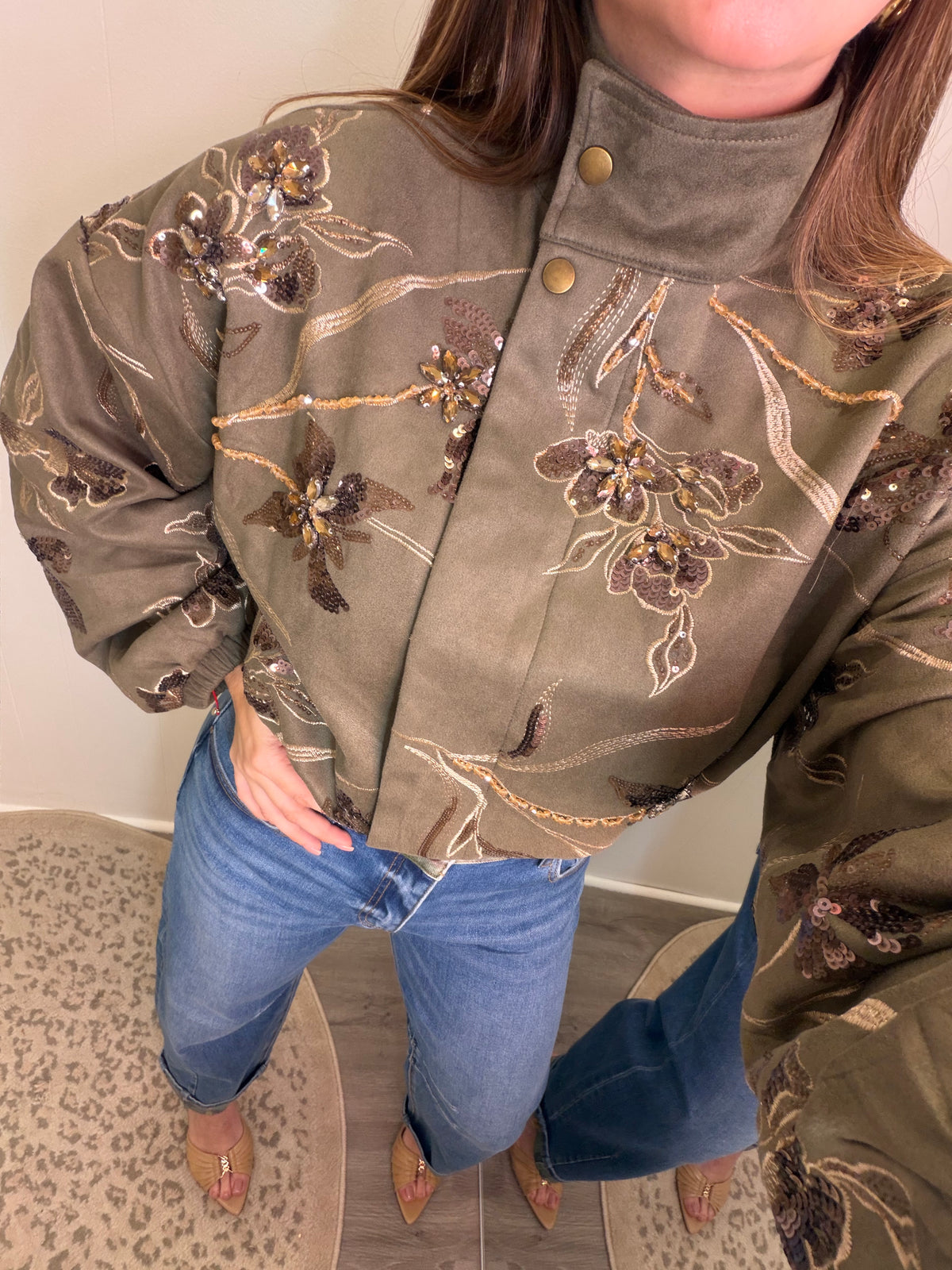 Bohemian Corduroy Green Jacket