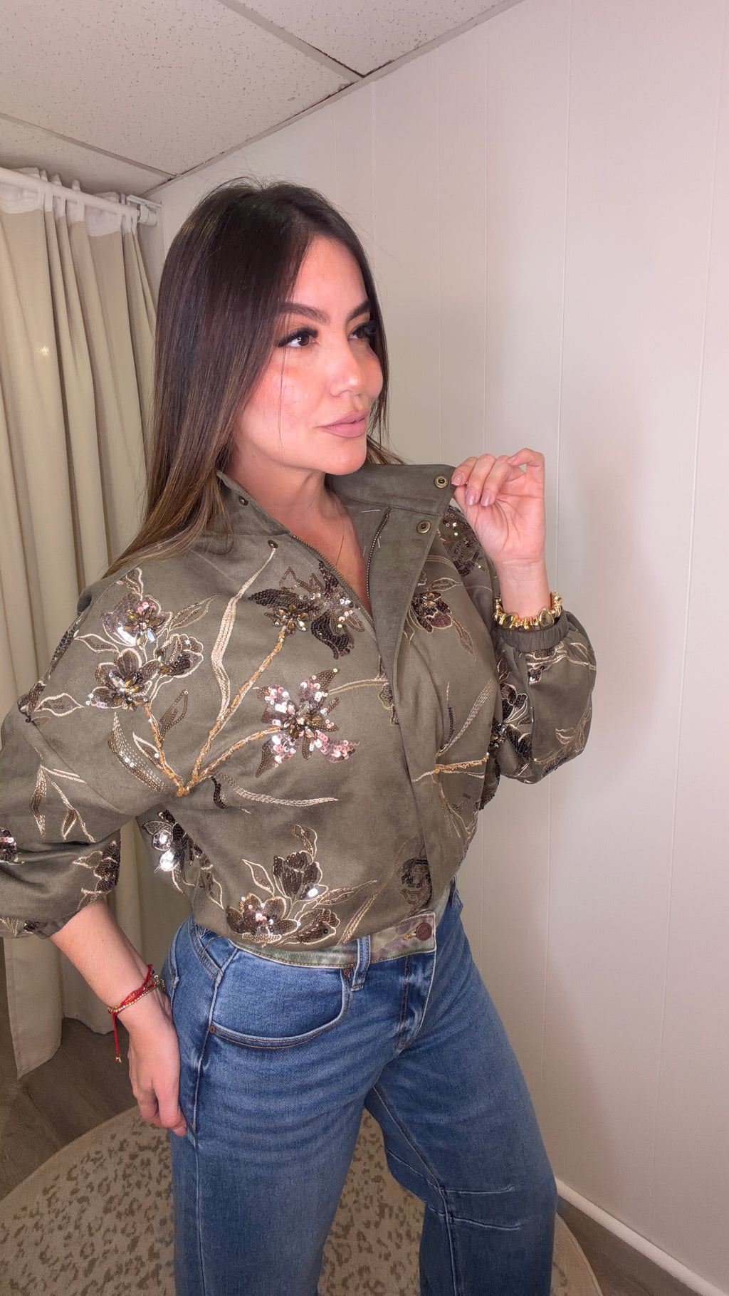 Bohemian Corduroy Green Jacket
