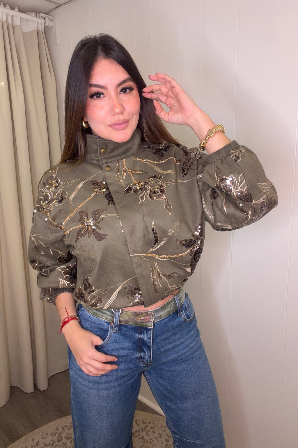 Bohemian Corduroy Green Jacket