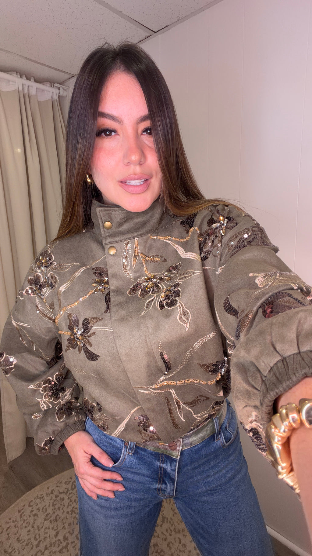 Bohemian Corduroy Green Jacket