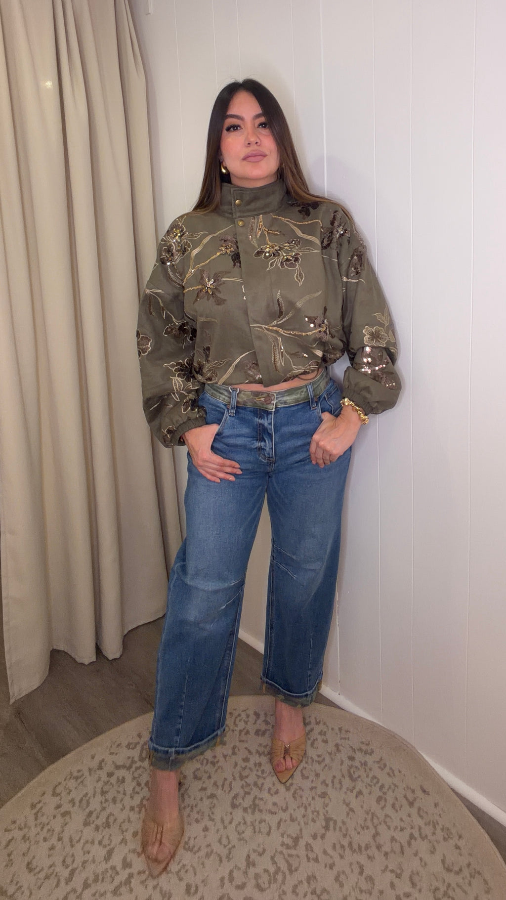Bohemian Corduroy Green Jacket