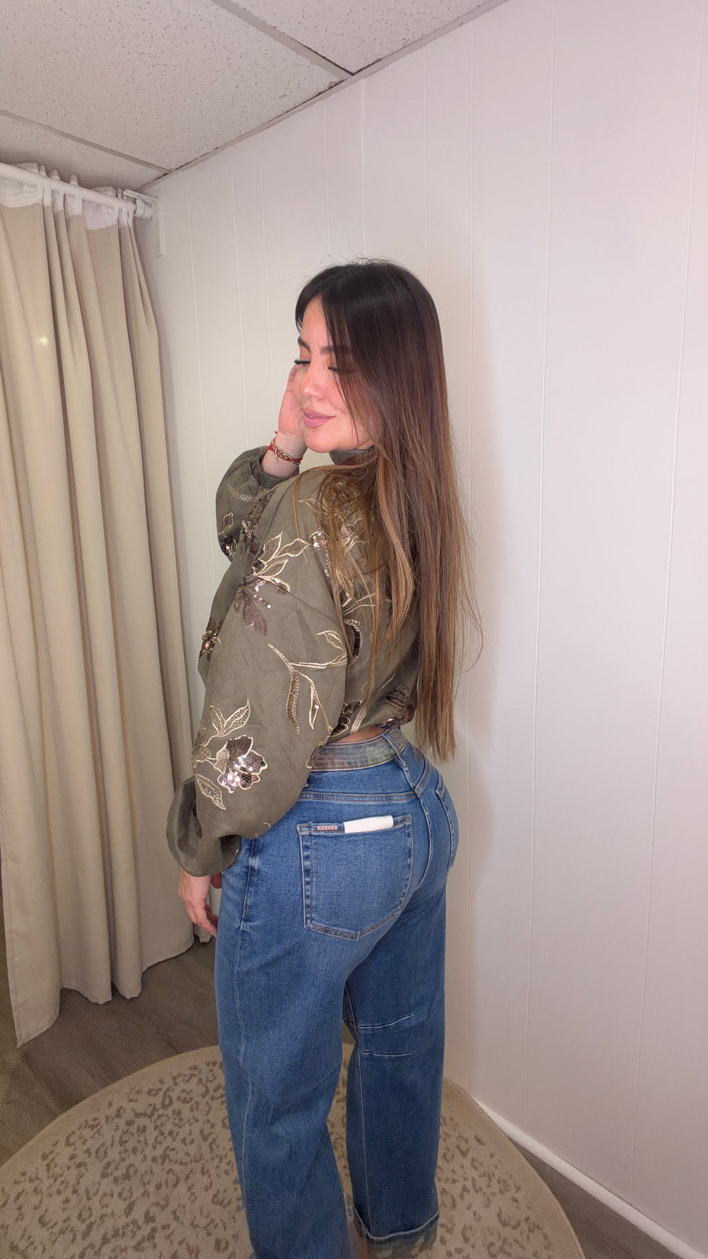 Bohemian Corduroy Green Jacket