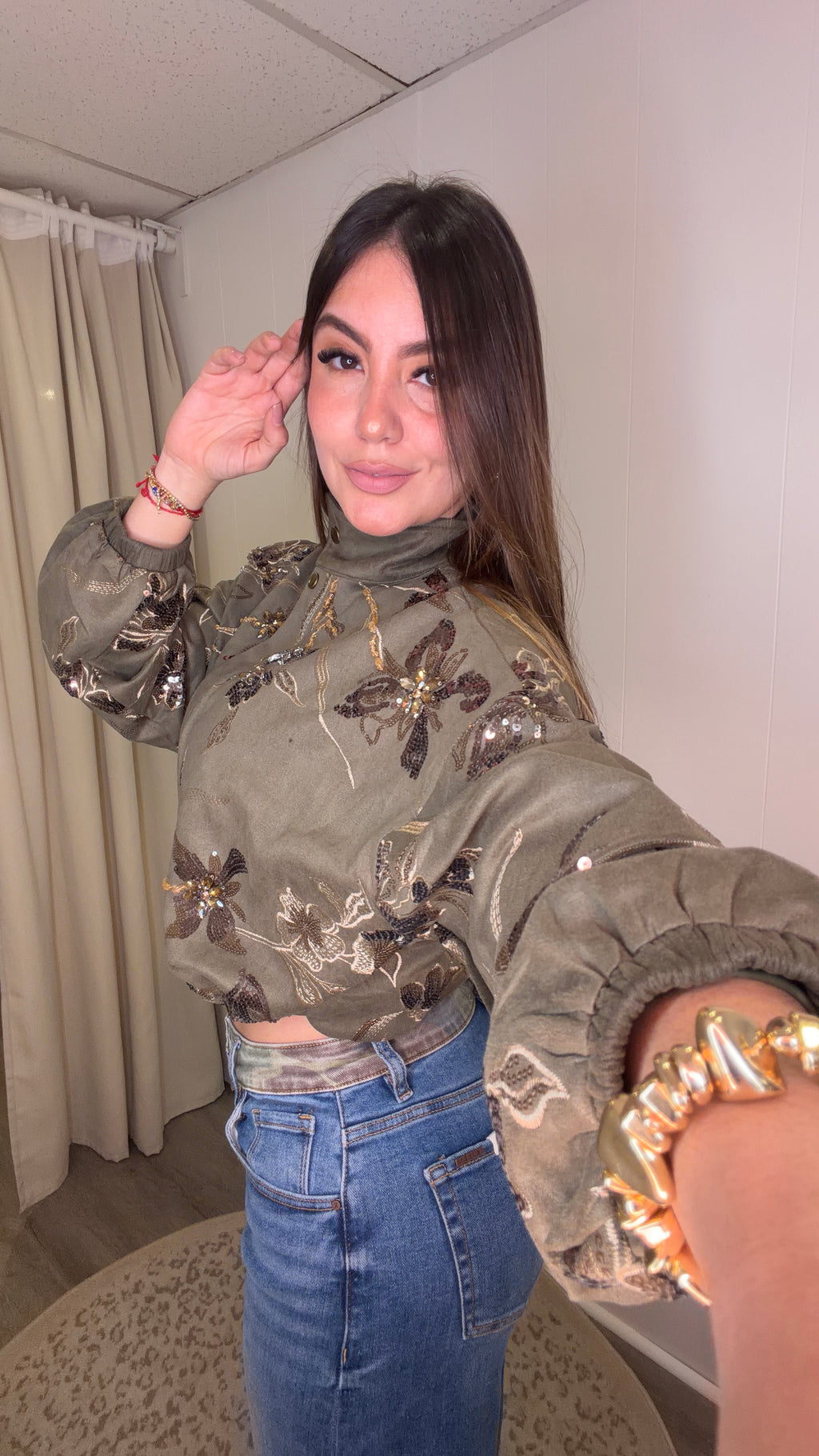 Bohemian Corduroy Green Jacket