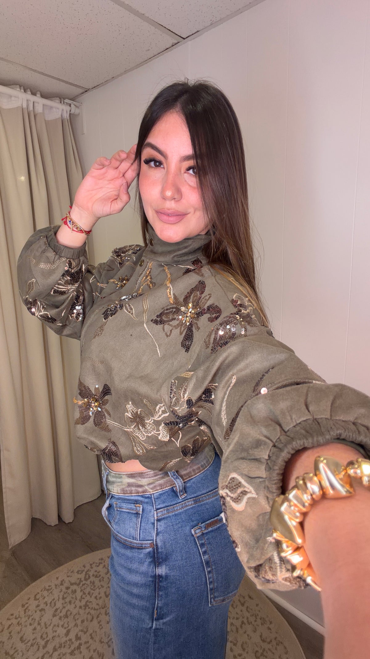 Bohemian Corduroy Green Jacket